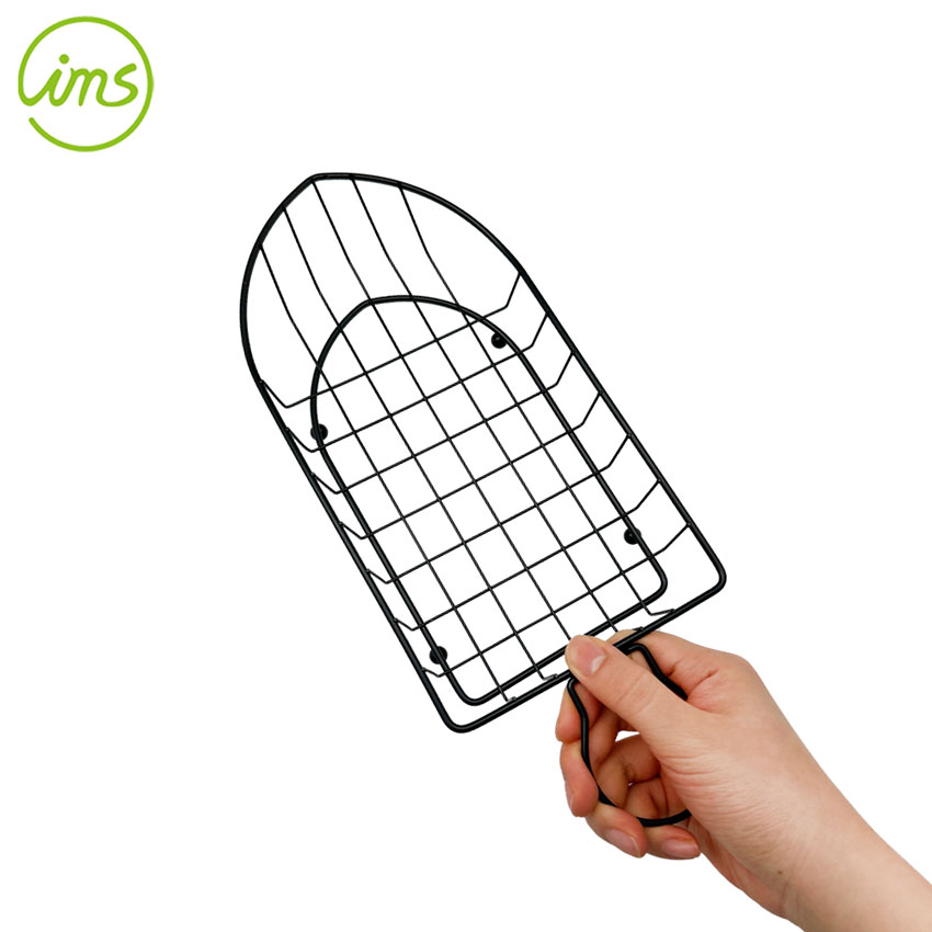 Long Iron Wire Mesh Serving Basket Tray with Handle